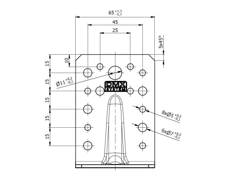 KP1 4021 KĄTOWNIK Z PRZETŁOCZENIEM 90X90X65X2,5 20SZT DOMAX - 4